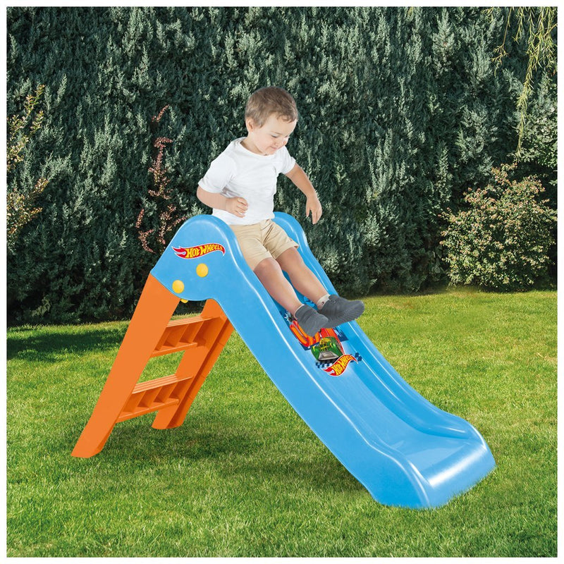Afbeelding laden in galerijviewer, Dolu hot wheels glijbaan 70x111x47 cm blauw oranje
