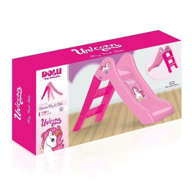Afbeelding laden in galerijviewer, Dolu glijbaan 70x111x47cm unicorn roze
