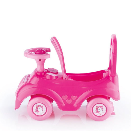 Dolu eenhoorn loopauto + toeter 49x20x37 cm roze