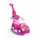 Dolu eenhoorn loopauto met duwstang roze
