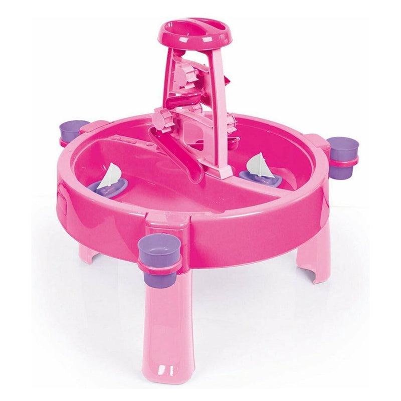Afbeelding laden in galerijviewer, Dolu 2-in-1 watertafel zandtafel met accessoires roze 98x98x77cm
