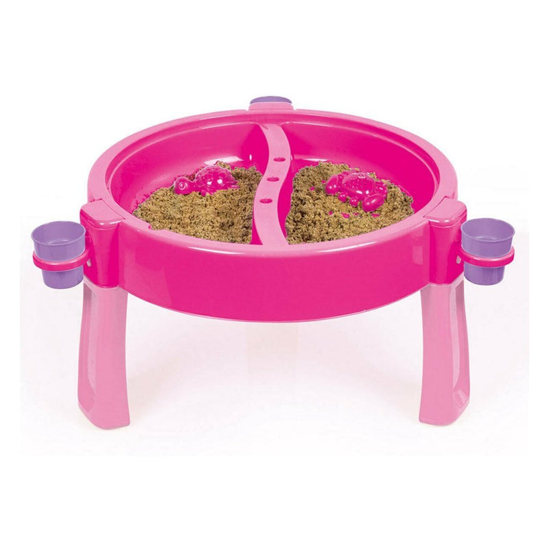 Afbeelding laden in galerijviewer, Dolu 2-in-1 watertafel zandtafel met accessoires roze 98x98x77cm
