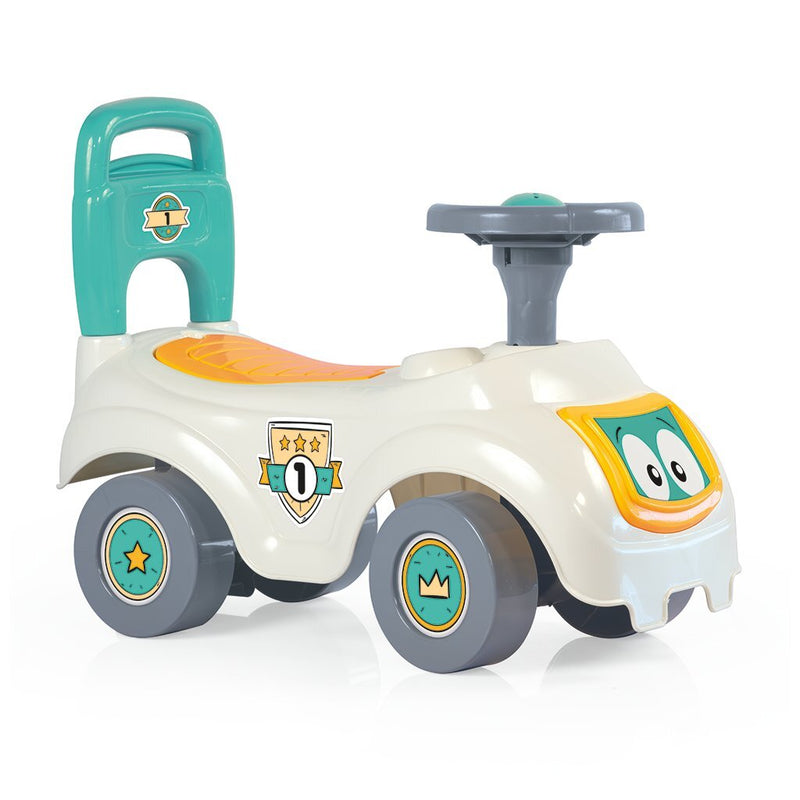 Afbeelding laden in galerijviewer, Dolu loopauto met toeter wit groen geel 47x37x20.5cm
