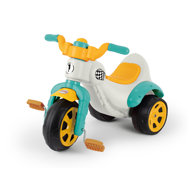 Afbeelding laden in galerijviewer, Dolu super-bike driewieler wit blauw geel
