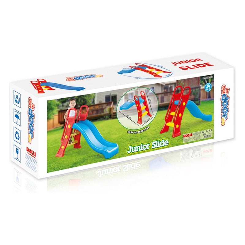 Afbeelding laden in galerijviewer, Dolu junior glijbaan 60.5x135x90cm blauw rood
