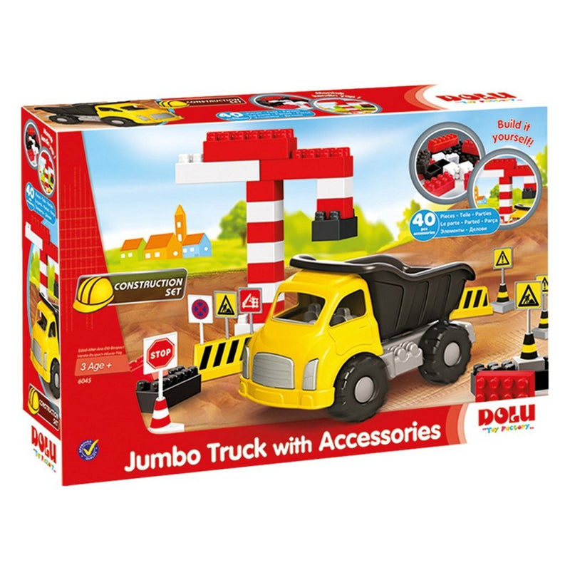 Afbeelding laden in galerijviewer, Dolu jumbo bouwtruck met accessoires 40-delig
