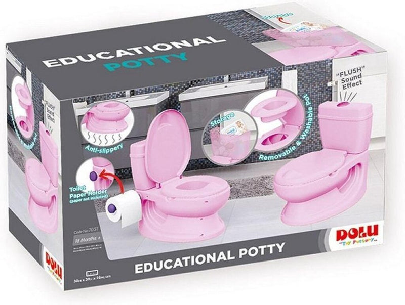 Afbeelding laden in galerijviewer, Dolu Dolu Educatief Kinder Toilet met Geluid Roze

