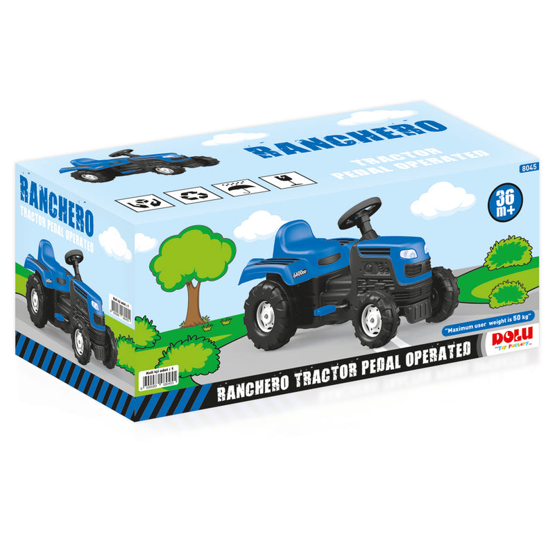 Afbeelding laden in galerijviewer, Dolu traptractor met claxon blauw zwart???????
