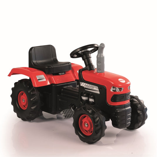 Dolu traptractor met claxon rood zwart