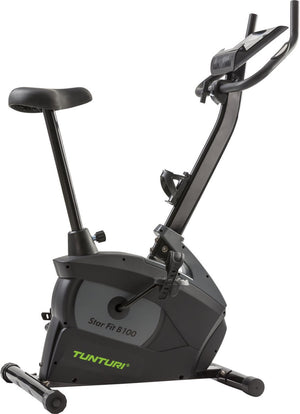 Tunturi star fit b100 hometrainer - fitnessfiets voor thuis met ergometer - 16 weerstandsniveaus - 15 trainingsprogramma's - hartslagsensoren - lcd-scherm