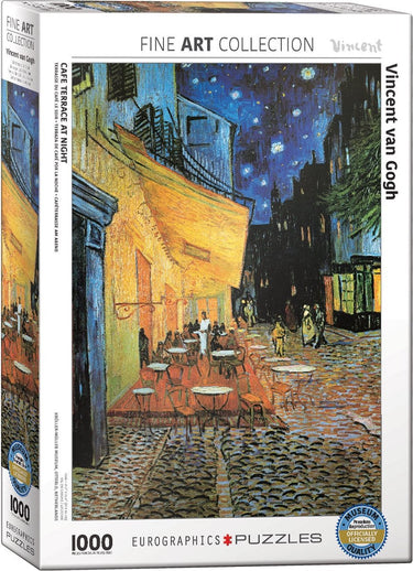 Eurographics - caféterras bij nacht - vincent van gogh - 1000 stukjes 48×68cm (b×h) - fine art legpuzzel