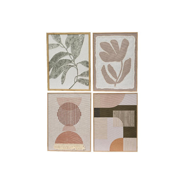Decoris muurdeco canvas 30x1,5x40cm 4 assorti