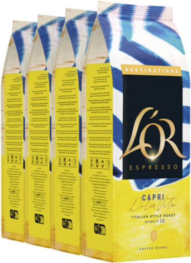 L'or espresso capri dolce vita bonen- intensiteit 12 12 - 4 x 450g bonen