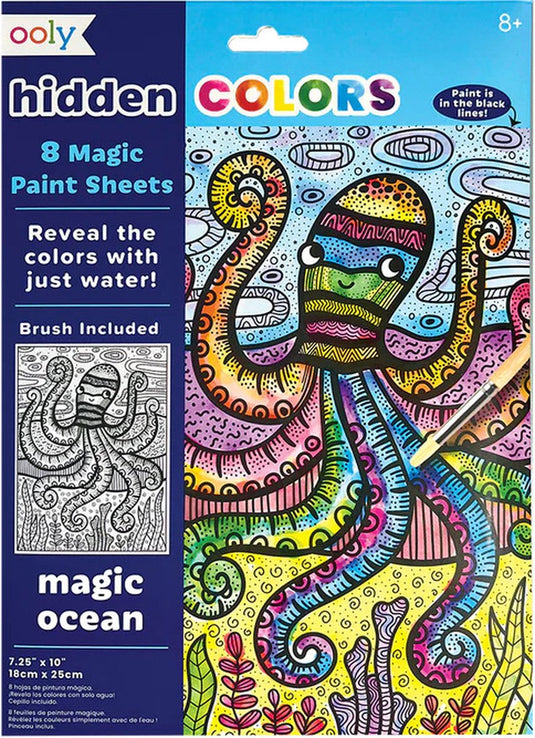 Ooly - hidden colors - magic paint sheets - magic ocean - kleuren met water