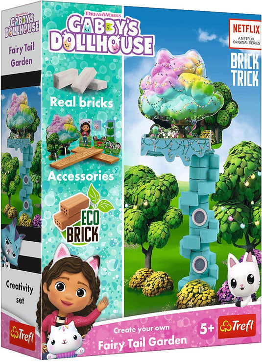 Brick trick bouwset sprookjestuin gabby's poppenhuis - creatief speelgoed.