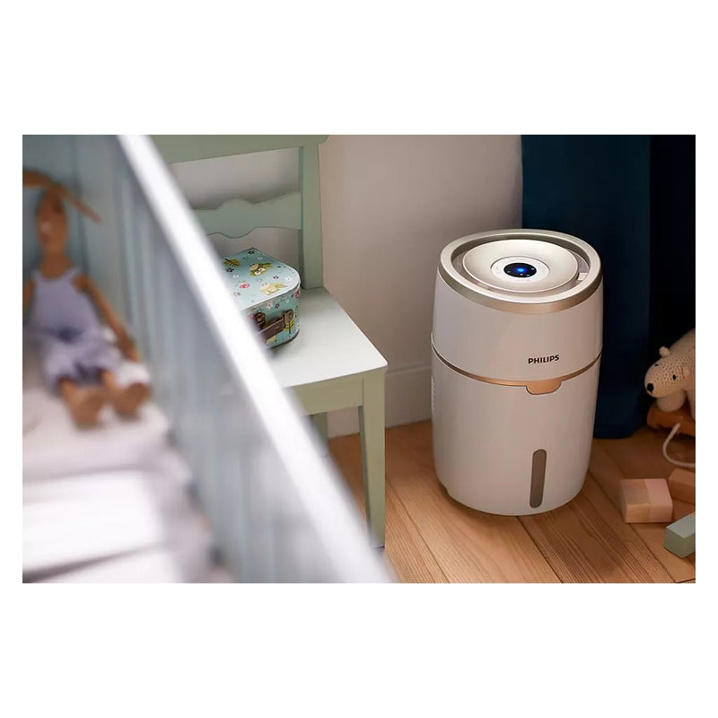 Afbeelding laden in galerijviewer, Philips hu4816 10 series 2000 luchtbevochtiger 4l wit champagne
