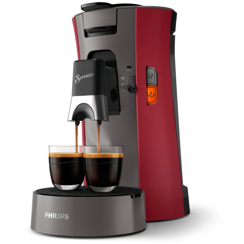Afbeelding laden in galerijviewer, Philips csa230 90 senseo select koffiepadmachine rood grijs
