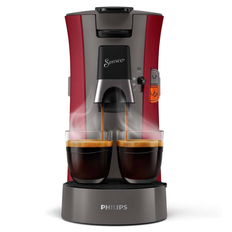 Afbeelding laden in galerijviewer, Philips csa230 90 senseo select koffiepadmachine rood grijs
