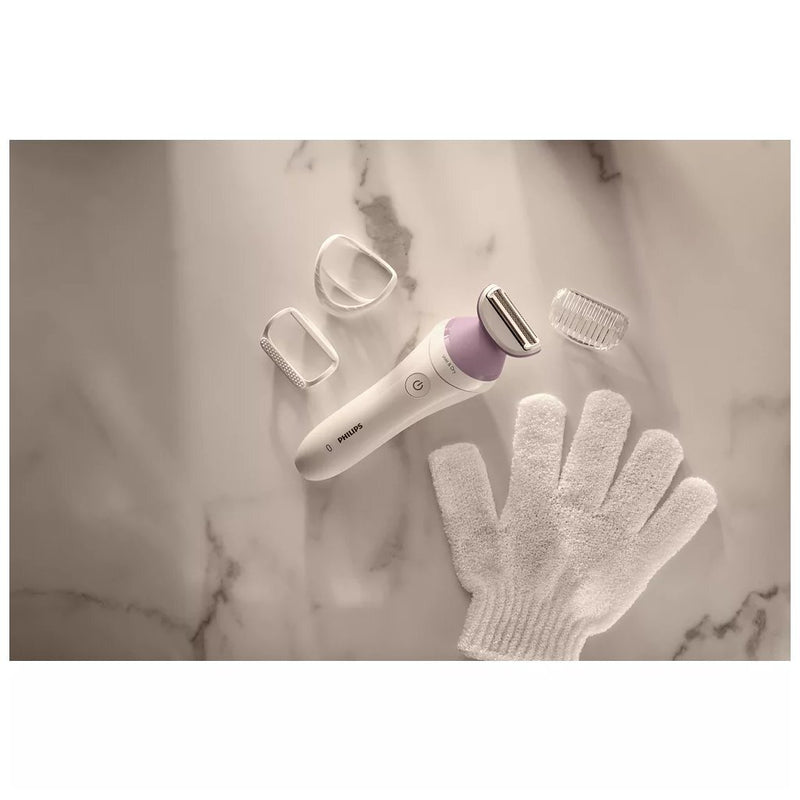 Afbeelding laden in galerijviewer, Philips brl136 00 lady shaver series 6000 scheerapparaat wit paars
