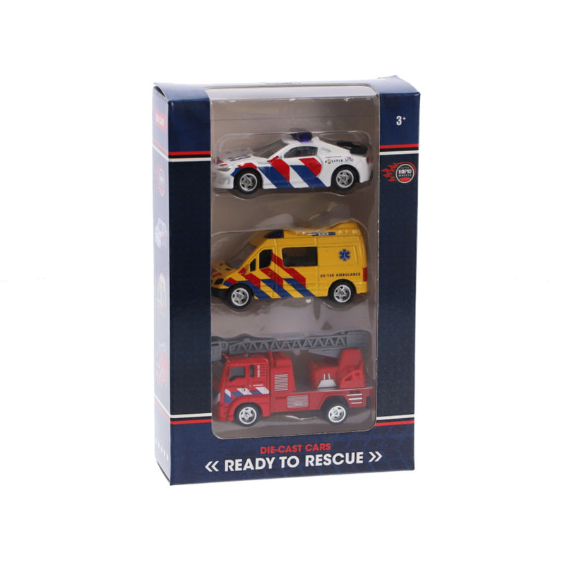 Afbeelding laden in galerijviewer, Rapid whee rapid whee die-cast hulpdienstvoertuigen 3-delig
