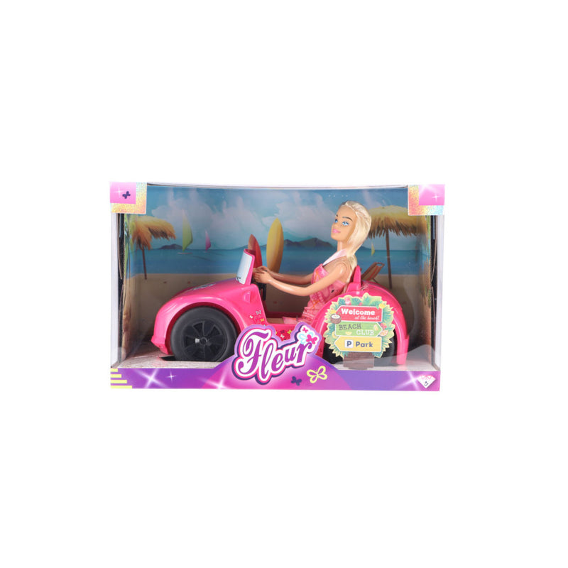 Afbeelding laden in galerijviewer, Fleur pop met auto roze

