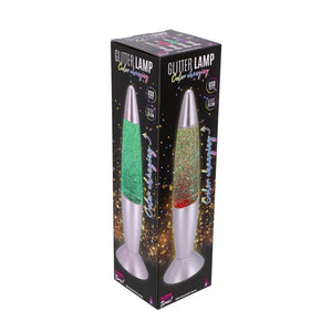 Overige merken party time led glitterlamp 35 cm color changing zilver