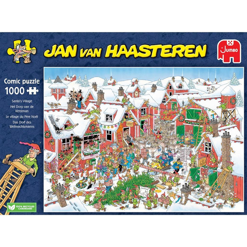 Afbeelding laden in galerijviewer, Jumbo Puzzel Jan Van Haasteren Het Dorp Van De Kerstman 1000 Stukjes
