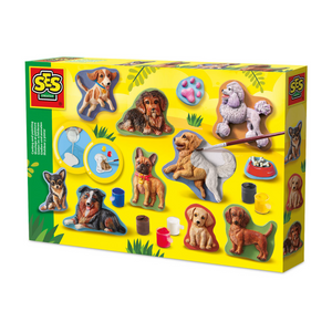 Ses gips gieten en schilderen - honden