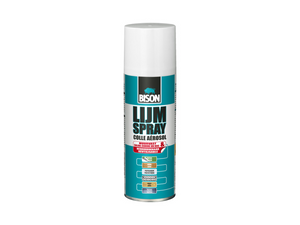 Bison lijmspray universal spuitbus 200 ml - handige lijmspray voor het permanent of tijdelijk verlijmen van papier, karton, foto's, posters, collages, metaalfolies, isolatie- en decoratiematerialen, vilt, textiel en meer
