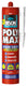 Bison poly max high tack wit 425g