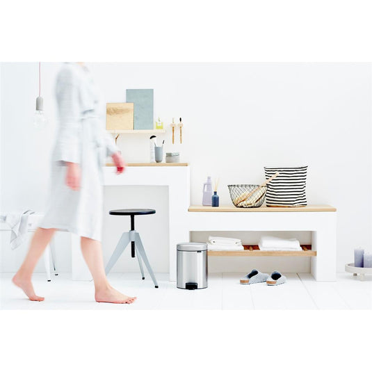 Brabantia newicon pedaalemmer 5l mat staal