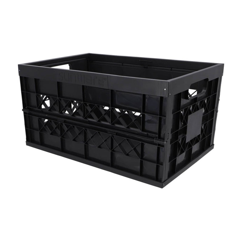 Afbeelding laden in galerijviewer, Sunware square vouwkrat 45l - heavy duty boodschappenkrat - zwart
