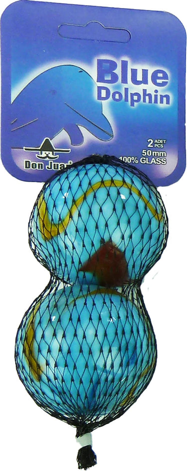 Don juan knikkers megabonken blue dolphin 2x50mm