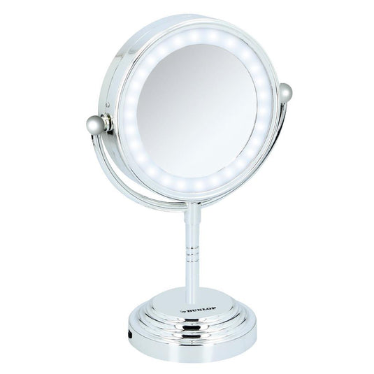 Dunlop led-opmaakspiegel 15 cm chroom