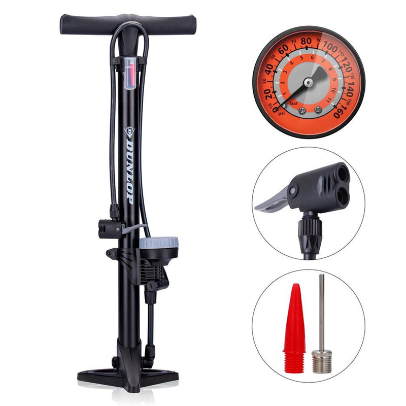 Afbeelding laden in galerijviewer, Dunlop dulop fietspomp met drukmeter 22x59,5cm
