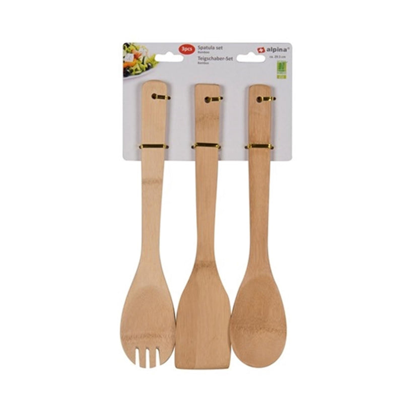 Afbeelding laden in galerijviewer, Alpina spatelset bamboe 29,5cm set a 3 stuks
