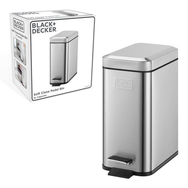 Black decker pedaalemmer 5l rvs zwart
