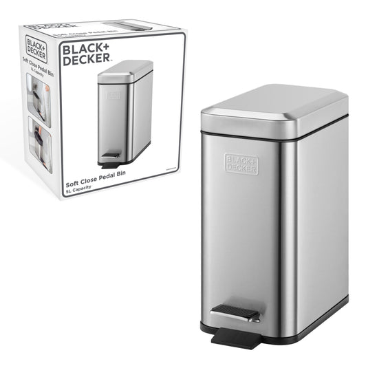 Black decker pedaalemmer 5l rvs zwart