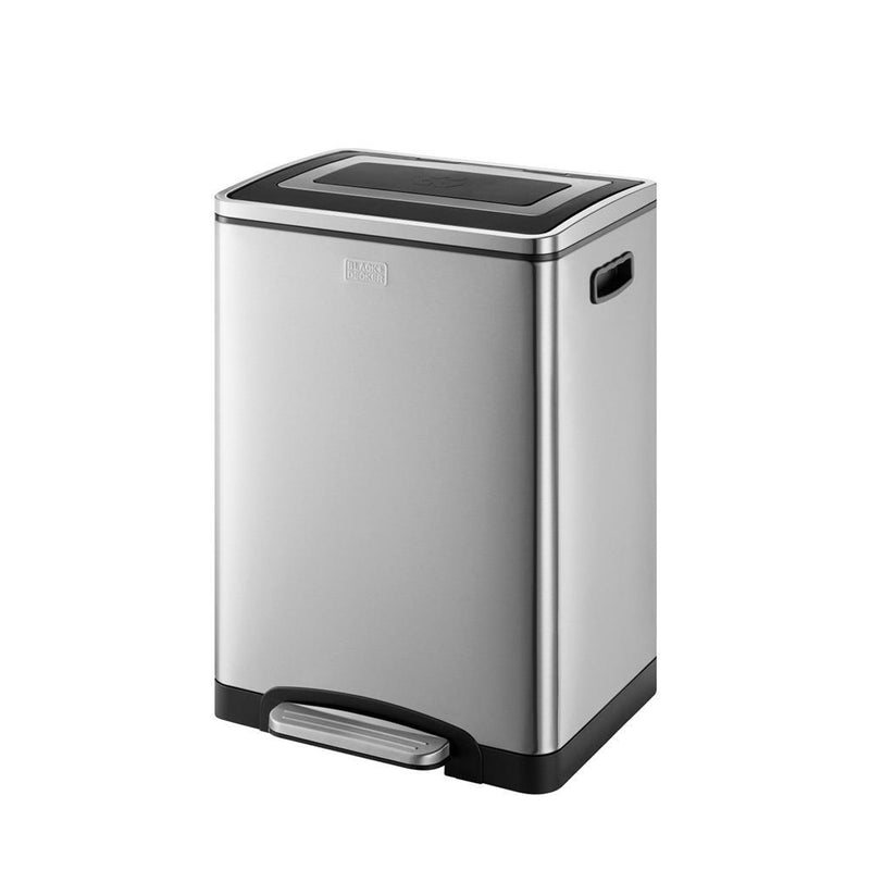 Afbeelding laden in galerijviewer, Black decker black decker pedaalemmer 2x20l zilver zwart
