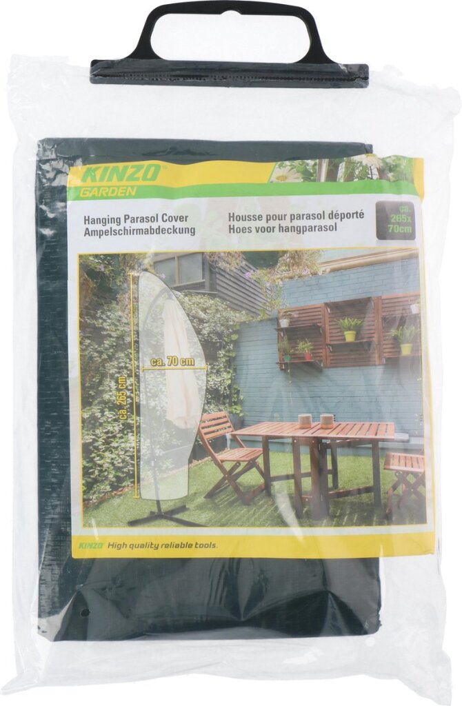 Afbeelding laden in galerijviewer, Kinzo garden parasolhoes 265x70cm voor hangparasol polyester
