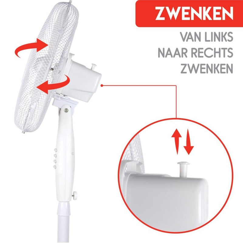 Afbeelding laden in galerijviewer, Alpina statiefventilator 40 cm wit
