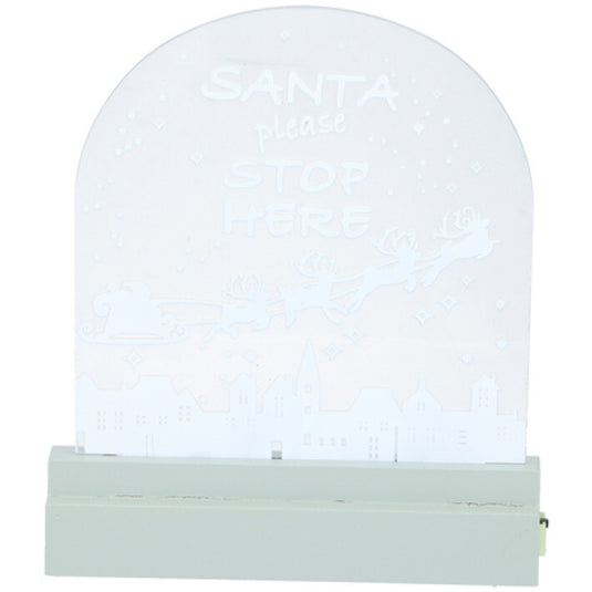 Grundig kerstschild led meerkleurig