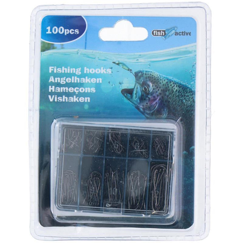 Afbeelding laden in galerijviewer, Lifetime vishaak assortiment in 5 maten 100-delig

