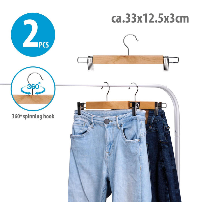 Afbeelding laden in galerijviewer, Alpina broek rok hanger hout clips 2pc
