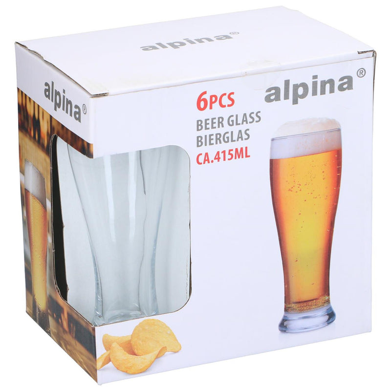 Afbeelding laden in galerijviewer, Alpina bierglas 415ml ø6,7cm doos a 6st

