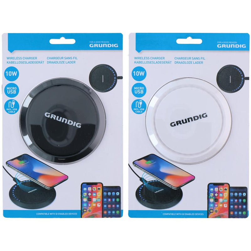 Afbeelding laden in galerijviewer, Grundig telefoonoplader draadloos micro usb 10w
