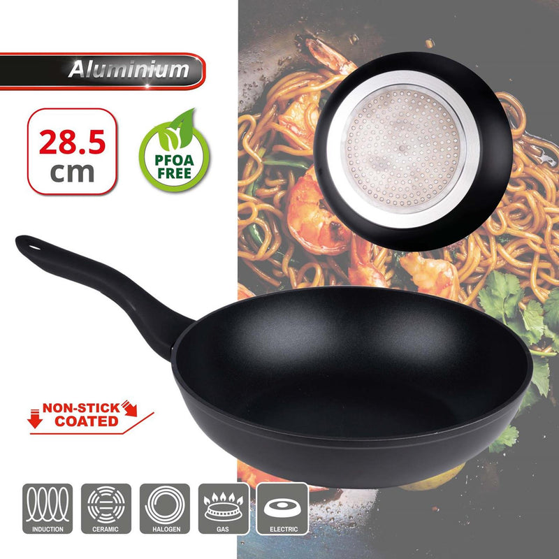 Afbeelding laden in galerijviewer, Alpina wokpan ã˜28,5cm wokpan ã˜28,5cm aluminium
