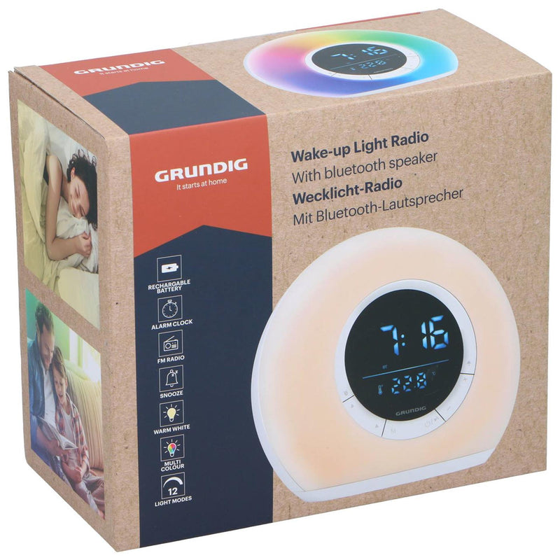 Afbeelding laden in galerijviewer, Grundig wekkerradio wake-up light met bluetooth speaker
