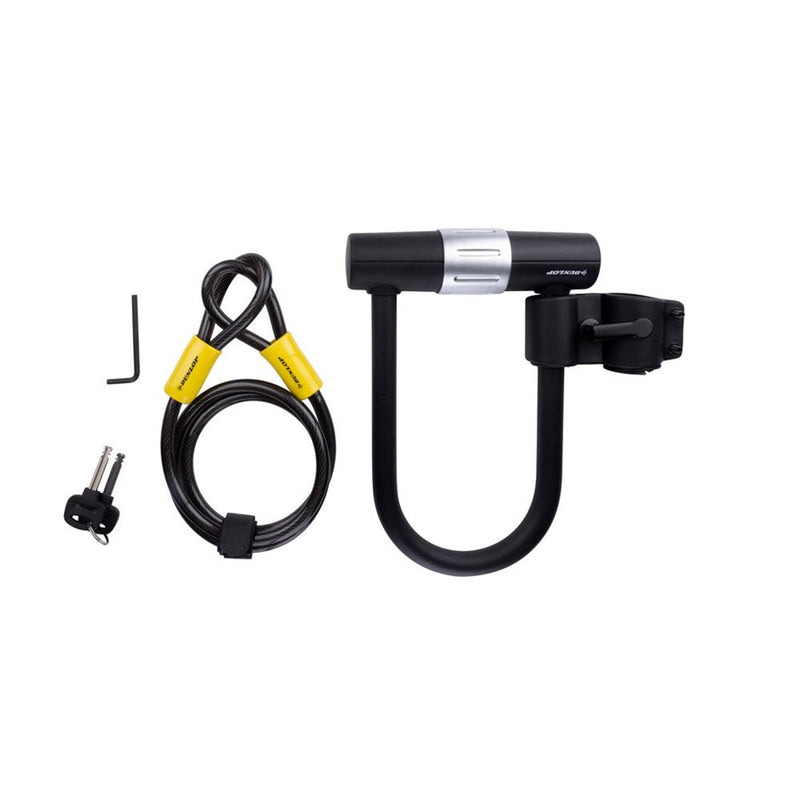 Afbeelding laden in galerijviewer, Dunlop frame u-slot met kabel en houder

