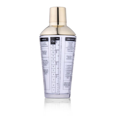 Alpina cocktailshaker glas met rvs deksel 480ml